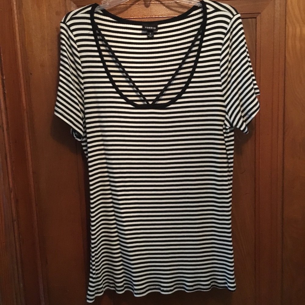 Striped Ribbed Top